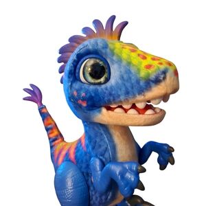 Fur Real Baby Dinosaur Munchin Rex Dino BLUE Interactive Toy Sounds Moves WORKS